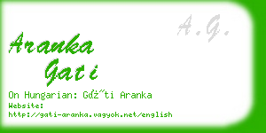 aranka gati business card